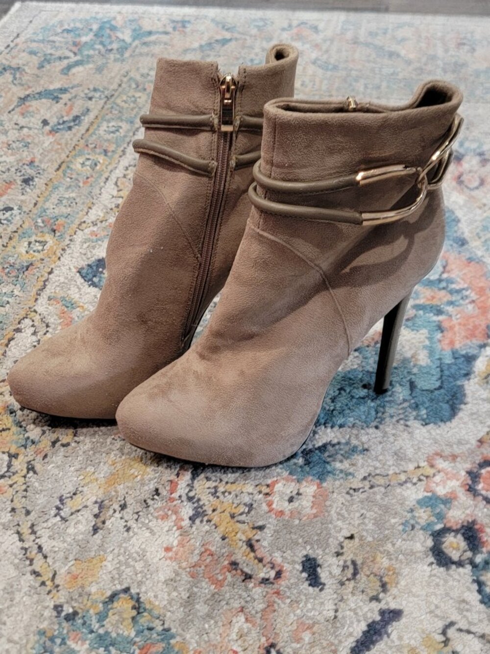 Luichiny Whoa Girl in Taupe - Platform Ankle Boot